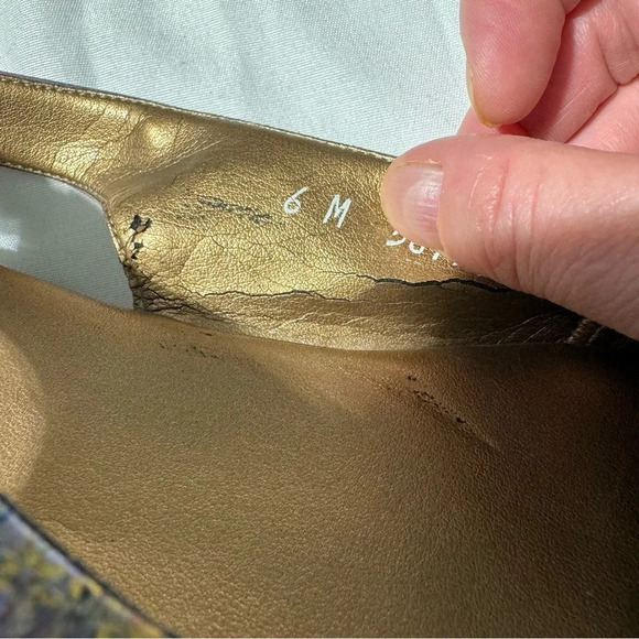 Icon Hand Painted Slingback Open Toe Sandals 6M - Picture 5 of 14